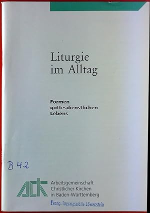 Bild des Verkufers fr Liturgie im Alltag. Formen gottesdienstlichen Lebens. zum Verkauf von biblion2