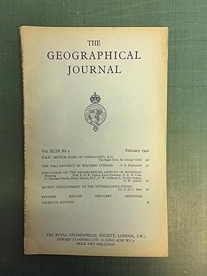 Bild des Verkufers fr THE GEOGRAPHICAL JOURNAL : VOL XCIX : NO. 2 : February 1942 zum Verkauf von Old Hall Bookshop, ABA ILAB PBFA BA