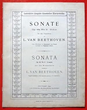 Sonate Op. 49, No. 2 G dur für das Pianoforte (Unter Mitwirkung von Immanuel von Faisst, bearb. S...
