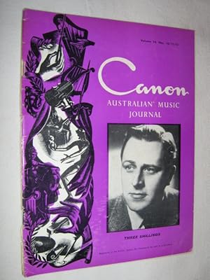 Canon: Australian Music Journal vol 14 nos 10, 11, 12 (in one edition) : May June July 1961