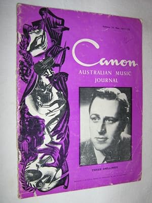 Canon: Australian Music Journal vol 14 nos 10, 11, 12 (in one edition) : May June July 1961