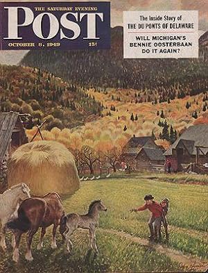 Seller image for ORIG VINTAGE MAGAZINE COVER/ SATURDAY EVENING POST - OCTOBER 8 1949 for sale by Monroe Street Books