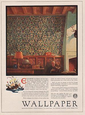 ORIG VINTAGE MAGAZINE AD / 1923 WALLPAPER MANUFACTURERS ASSOCIATION AD