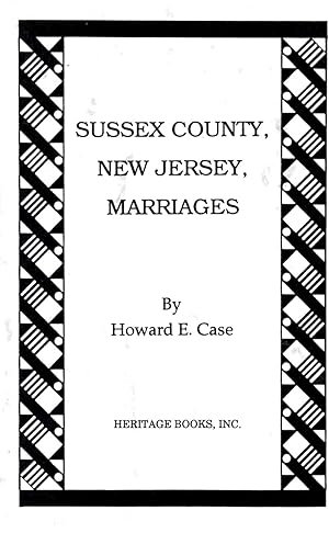 Seller image for Sussex County, New Jersey, Marriages for sale by Book Booth