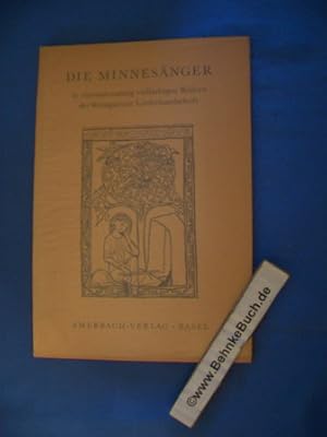 Bild des Verkufers fr Die Minnesnger in Bildern der Weingartner Liederhandschrift. In vierundzwanzig vielfarbigen Bildern der Weingartner Liederhandschrift. zum Verkauf von Antiquariat BehnkeBuch