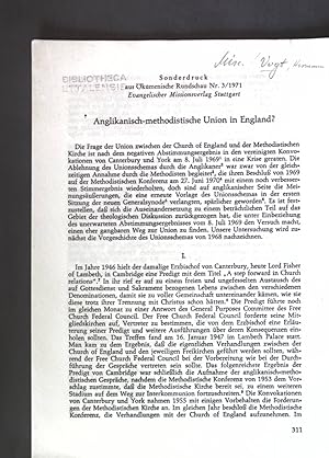 Seller image for Anglikanisch-methodistische Union in England?; Sonderdruck aus kumenische Rundschau Nr. 3/1971; for sale by books4less (Versandantiquariat Petra Gros GmbH & Co. KG)