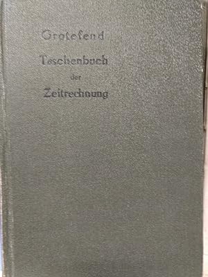 Seller image for Taschenbuch Der Zeitrechnung des Deutschen Mittelalters und der Neuzeit for sale by PlanetderBuecher