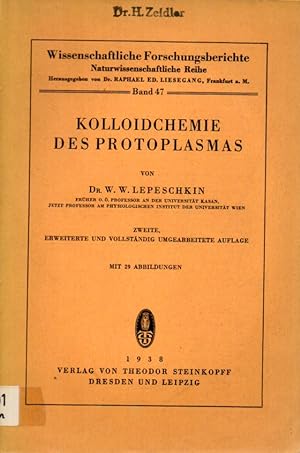 Seller image for Kolloidchemie des Protoplasmas for sale by Clivia Mueller