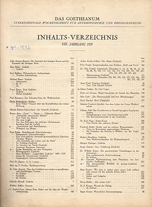 Das Goetheanum 8.Jahrgang 1929