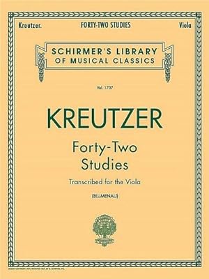 Immagine del venditore per 42 Studies Transcribed for the Viola : Schirmer Library of Classics Volume 1737 Viola Method venduto da AHA-BUCH GmbH