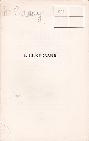 Bild des Verkufers fr Kierkegaard - Sa vie, son oeuvre, sa philosophie zum Verkauf von Pare Yannick