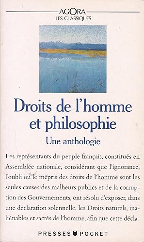 Seller image for Droits de l'homme et philosophie. Une anthologie (1789-1914) for sale by Pare Yannick