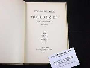 Bild des Verkufers fr Trbungen. Verse und Prosa in Auswahl. zum Verkauf von Antiquariat Bebuquin (Alexander Zimmeck)
