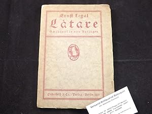 Imagen del vendedor de Laetare. Schauspiel in vier Aufzgen. a la venta por Antiquariat Bebuquin (Alexander Zimmeck)