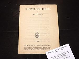 Seller image for (d. i. A. Ewald) Entelechieen. for sale by Antiquariat Bebuquin (Alexander Zimmeck)