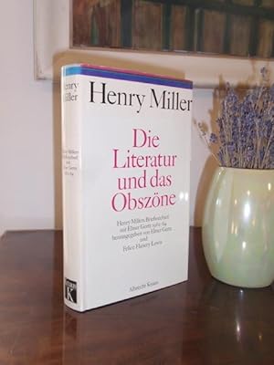 Bild des Verkufers fr Die Literatur und das Obszne. Briefwechsel zwischen Henry Miller und seinem Anwalt Elmer Gertz. zum Verkauf von Antiquariat Klabund Wien