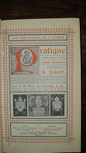 Image du vendeur pour Pratique de la vraie dvotion envers Saint Joseph mis en vente par AHA BOOKS