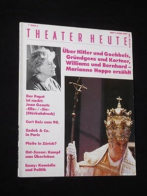 Imagen del vendedor de Theater heute. Die deutsche Theaterzeitschrift. Heft 4, 1991. Stckabdruck: SIE von Jean Genet a la venta por Fast alles Theater! Antiquariat fr die darstellenden Knste