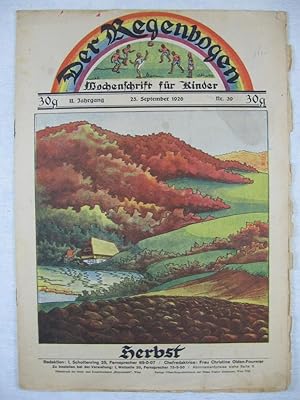 Seller image for Der Regenbogen. Wochenschrift fr Kinder. 2. Jahrgang, Heft 39, 25. September. for sale by Wolfgang Kohlweyer