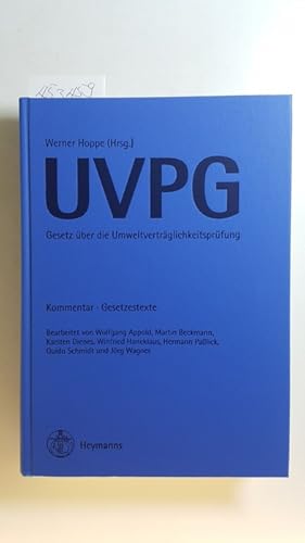 Immagine del venditore per Gesetz ber die Umweltvertrglichkeitsprfung : (UVPG) ; Kommentar venduto da Gebrauchtbcherlogistik  H.J. Lauterbach
