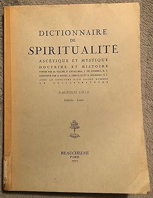 Dictionnaire de Spiritualite Ascetique et Mystique LIX-LX