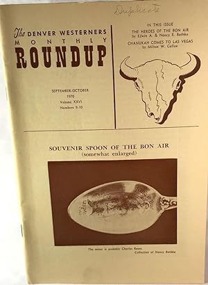 Seller image for The Denver Westerners' Roundup: September- October 1970, Vol 26, No. 9-10 for sale by Clausen Books, RMABA