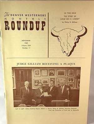 The Denver Westerners' Roundup: November 1969, Vol 25, No. 11