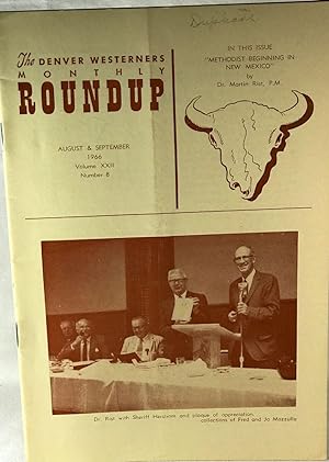 Imagen del vendedor de The Denver Westerners' Roundup: August & September 1966, Vol 22, No. 8 a la venta por Clausen Books, RMABA