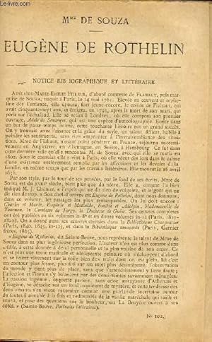 Seller image for BIBLIOTHEQUE POPULAIRE N102 : EUGENE DE ROTHELIN for sale by Le-Livre