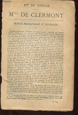 Bild des Verkufers fr BIBLIOTHEQUE POPULAIRE N109 - MME DE CLERMONT + Notice biographique et littraire zum Verkauf von Le-Livre