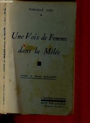 Bild des Verkufers fr UNE VOIX DE FEMME DANS LA MELEE zum Verkauf von Le-Livre