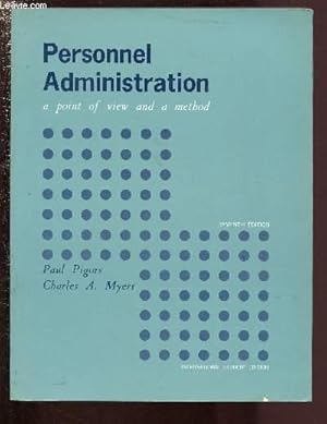 Imagen del vendedor de PERSONNEL ADMINISTRATION : A POINT OF VIEW AND A METHOD a la venta por Le-Livre