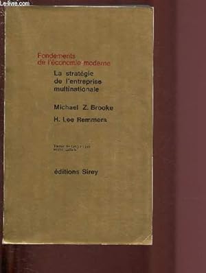 Seller image for LA STRATEGIE DE L'ENTREPRISE MULTINATIONALE / FONDEMENTS DE L'ECONOMIE MODERNE for sale by Le-Livre