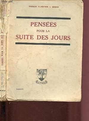 Image du vendeur pour PENSEES POUR LA SUITE DES JOURS mis en vente par Le-Livre