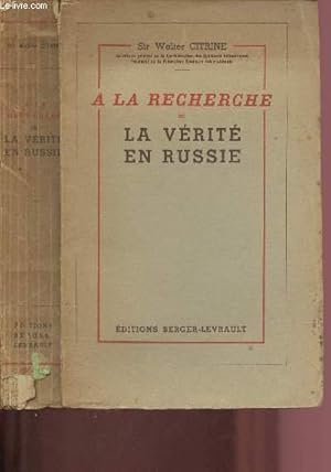 Bild des Verkufers fr A LA RECHERCHE DE LA VERITE EN RUSSIE zum Verkauf von Le-Livre