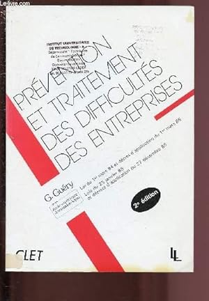 Seller image for PREVENTION ET TRAITEMENT DES DIFFICULTES DES ENTREPRISES for sale by Le-Livre