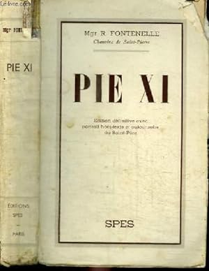 Bild des Verkufers fr PIE XI zum Verkauf von Le-Livre