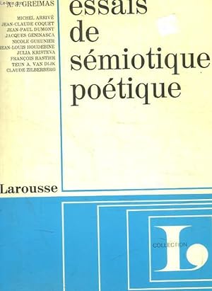 Image du vendeur pour ESSAIS DE SEMIOTIQUE POETIQUE mis en vente par Le-Livre