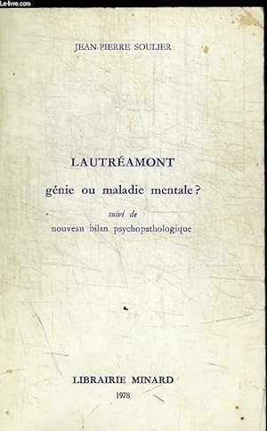 Imagen del vendedor de LAUTREAMONT GENIE OU MALADIE MENTALE ? a la venta por Le-Livre