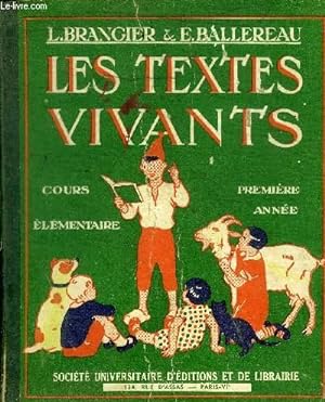 Image du vendeur pour LES TEXTES VIVANTS - COURS ELEMENTAIRE - PREMIERE ANNEE mis en vente par Le-Livre