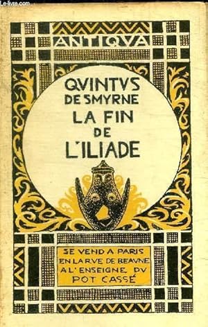 Seller image for LA FIN DE L ILIADE for sale by Le-Livre