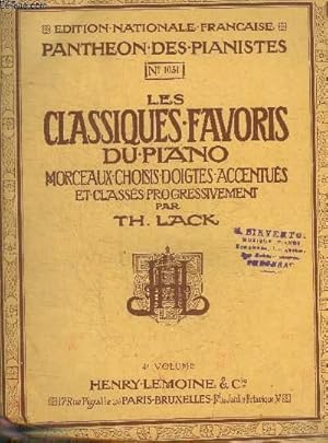 Imagen del vendedor de LES CLASSIQUES FAVORIS DU PIANO - MORCEAUX CHOISIS DOIGTES ACCENTUES ET CLASSES PROGRESSIVEMENT a la venta por Le-Livre