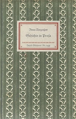 Imagen del vendedor de Gedichte in Prosa. bertragen von Th. Commichau. a la venta por Versandantiquariat Alraune