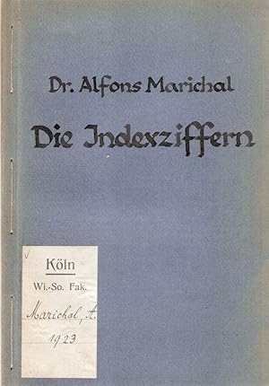 (Auszug aus d. Dissertation): Die Indexziffern und ihre Bedeutung für das kaufmännische Rechnungs...