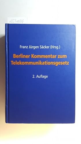 Seller image for Berliner Kommentar zum Telekommunikationsgesetz for sale by Gebrauchtbcherlogistik  H.J. Lauterbach