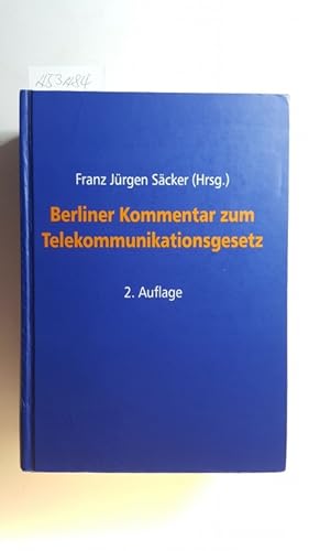 Bild des Verkufers fr Berliner Kommentar zum Telekommunikationsgesetz zum Verkauf von Gebrauchtbcherlogistik  H.J. Lauterbach