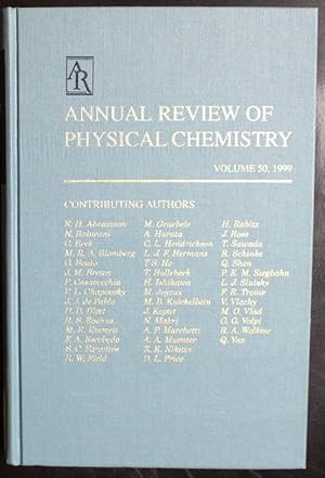 Bild des Verkufers fr Annual Review of Physical Chemistry: 1999 zum Verkauf von GuthrieBooks