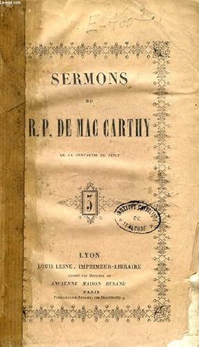 Image du vendeur pour SERMONS DU REVEREND PERE DE MAC CARTHY, TOME III mis en vente par Le-Livre