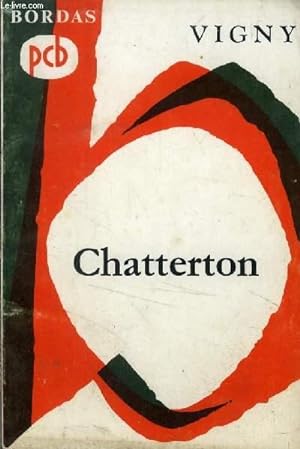 Bild des Verkufers fr CHATTERTON, Drame zum Verkauf von Le-Livre