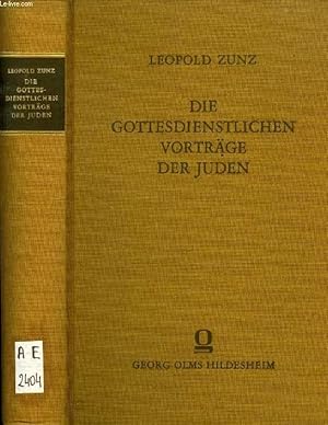 Seller image for DIE GOTTESDIENSTLICHEN VORTRGE DER JUDEN HISTORISCH ENTWICKELT for sale by Le-Livre
